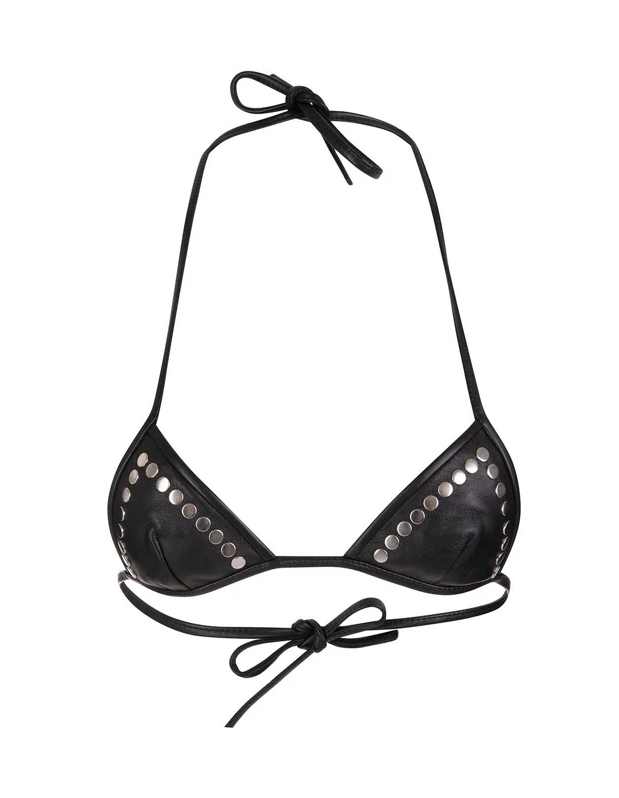 Alessandra Rich Studded-Detail Bikini Top