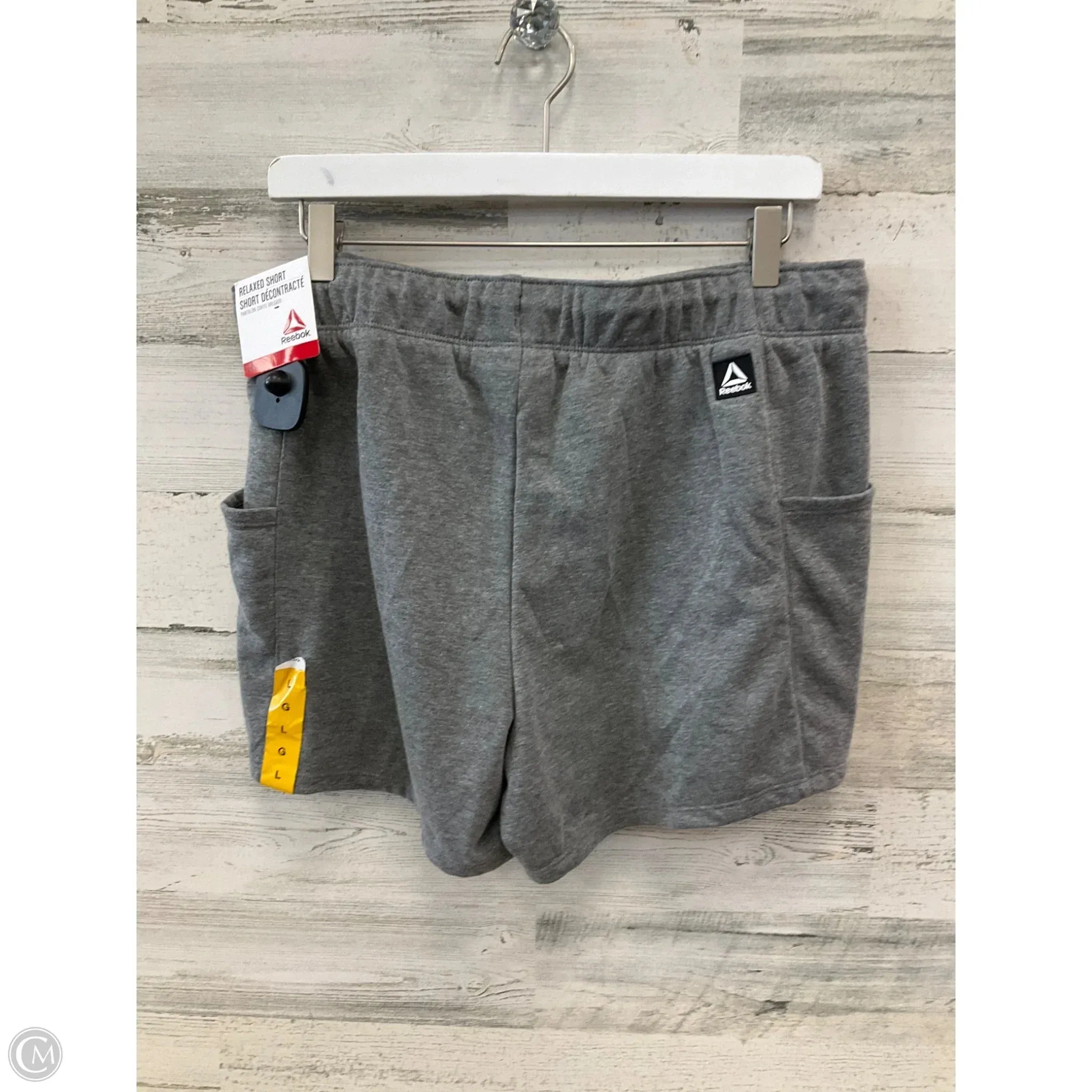 Athletic Shorts By Reebok In Grey, Size: L