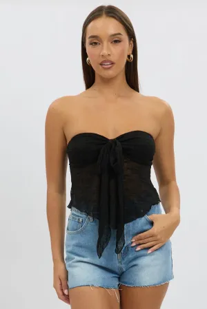 Black Boob Tube Top Lace