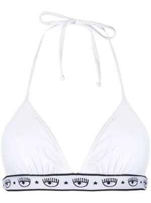 Chiara Ferragni Iconic Logo Mania Tape Bikini Top