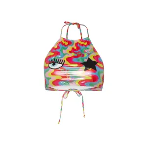 Chiara Ferragni Pattern-Printed Bikini Top
