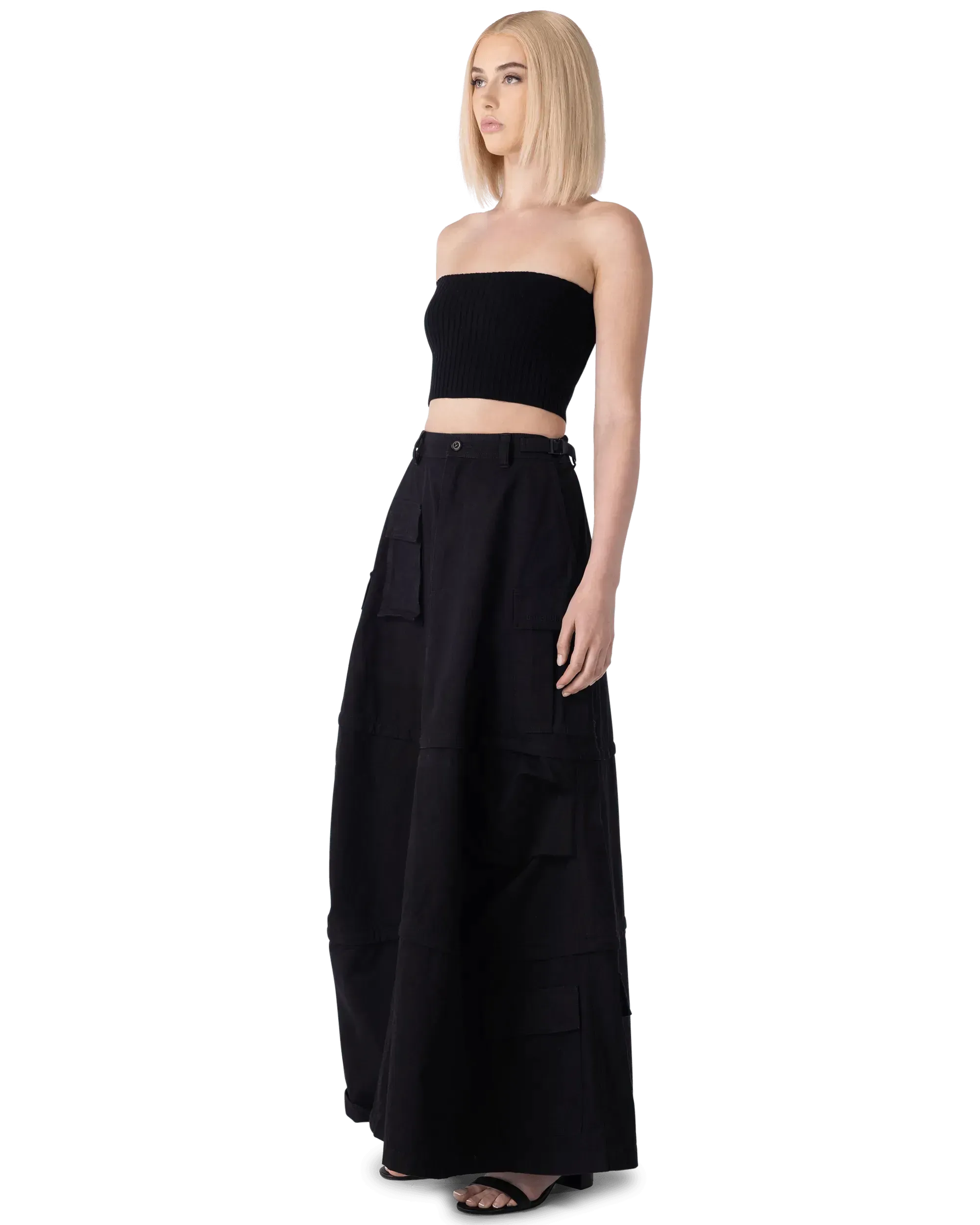 Cropped Wool Tube Top