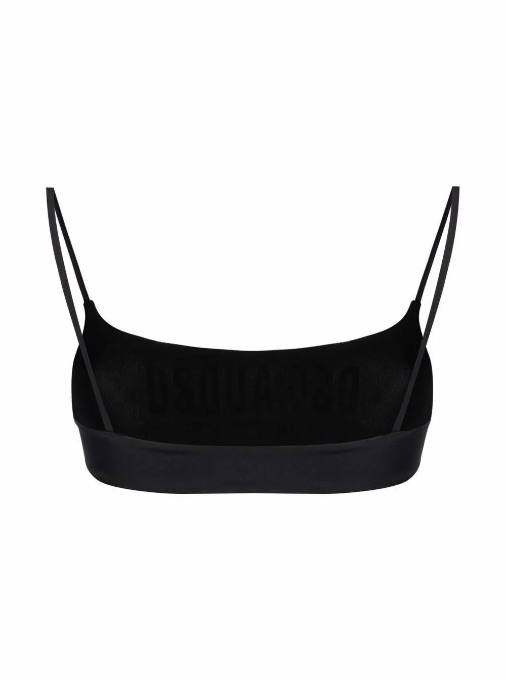 Dsquared2 Logo Printed Spaghetti Strap Bikini-Top