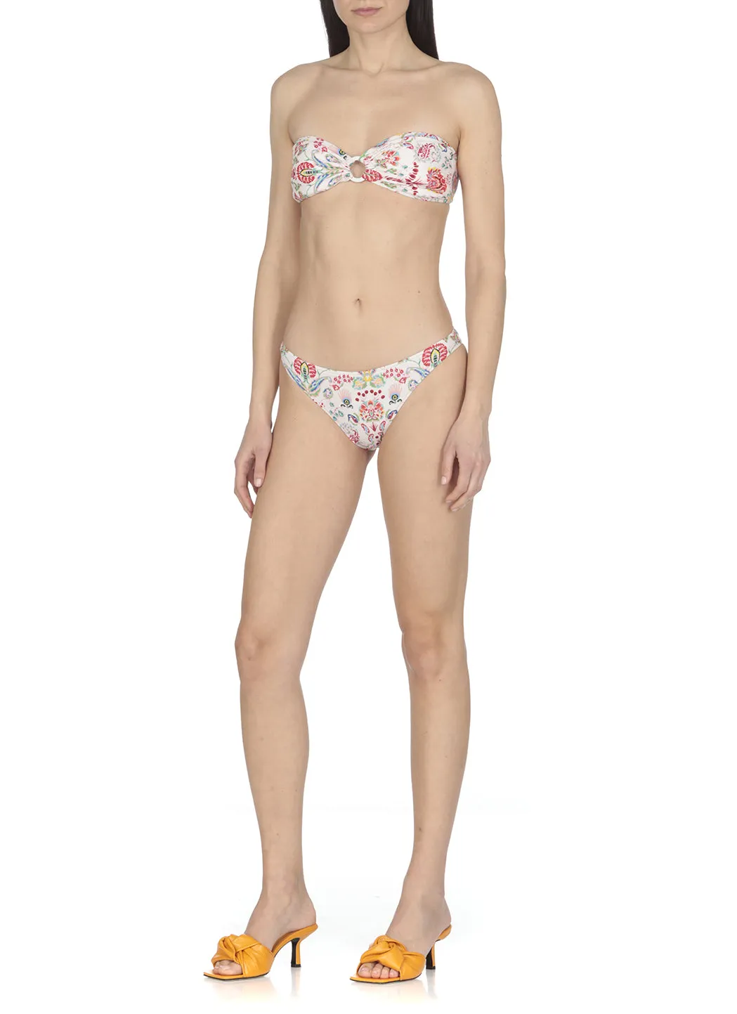 Etro Allover Paisley Print Bandeau Bikini Set