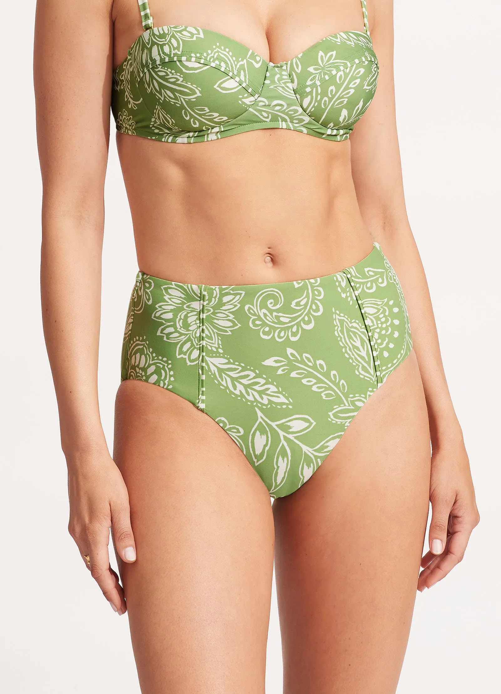 Folklore High Waisted Pant - Green Tea