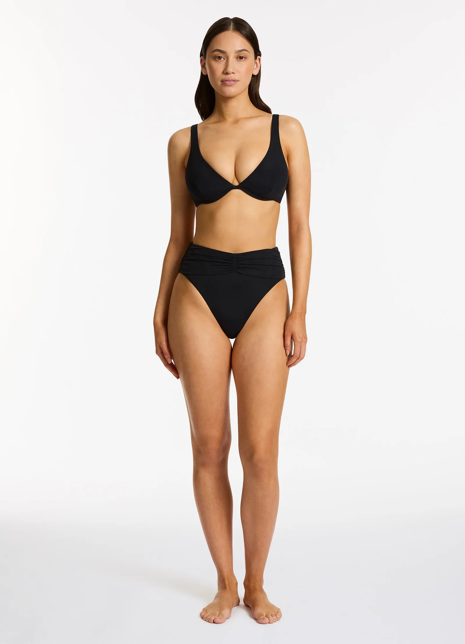 Jetset Lure Underwire Triangle Bikini Top - Black