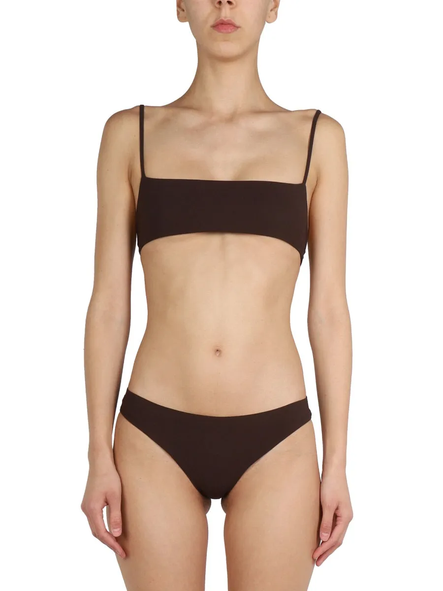 Jil Sander  Logo-Printed Spaghetti Strap Bikini Set