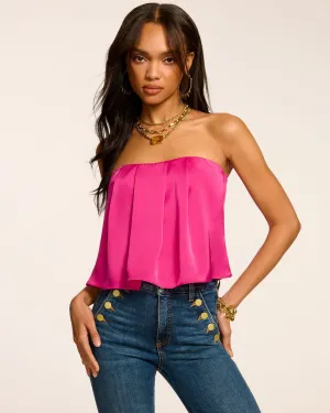 Kennedi Strapless Pleated Top