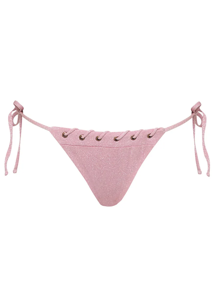 Maaji Blush Shine Carnival Low Rise Tie Side Bikini Bottom