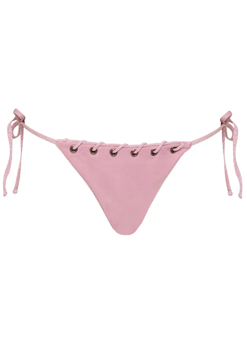 Maaji Blush Shine Carnival Low Rise Tie Side Bikini Bottom