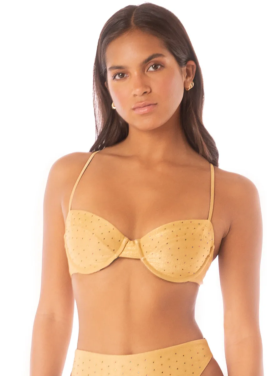 Maaji Creamy Gold Golden Underwire Bikini Top