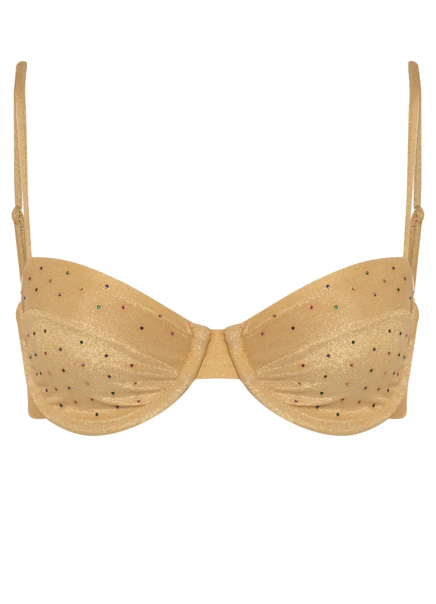 Maaji Creamy Gold Golden Underwire Bikini Top
