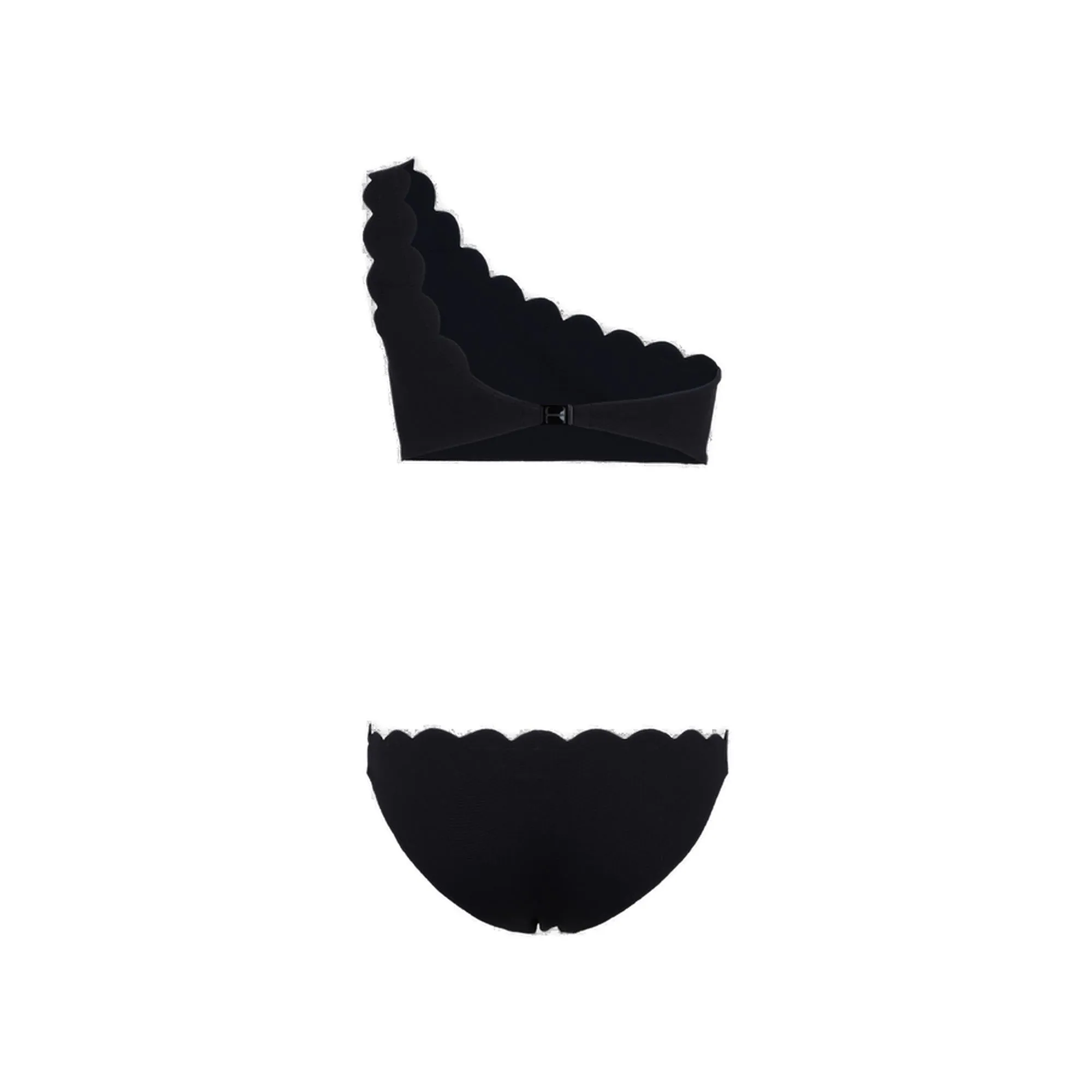 Marysia Reversible Scalloped One-Shoulder Bikini