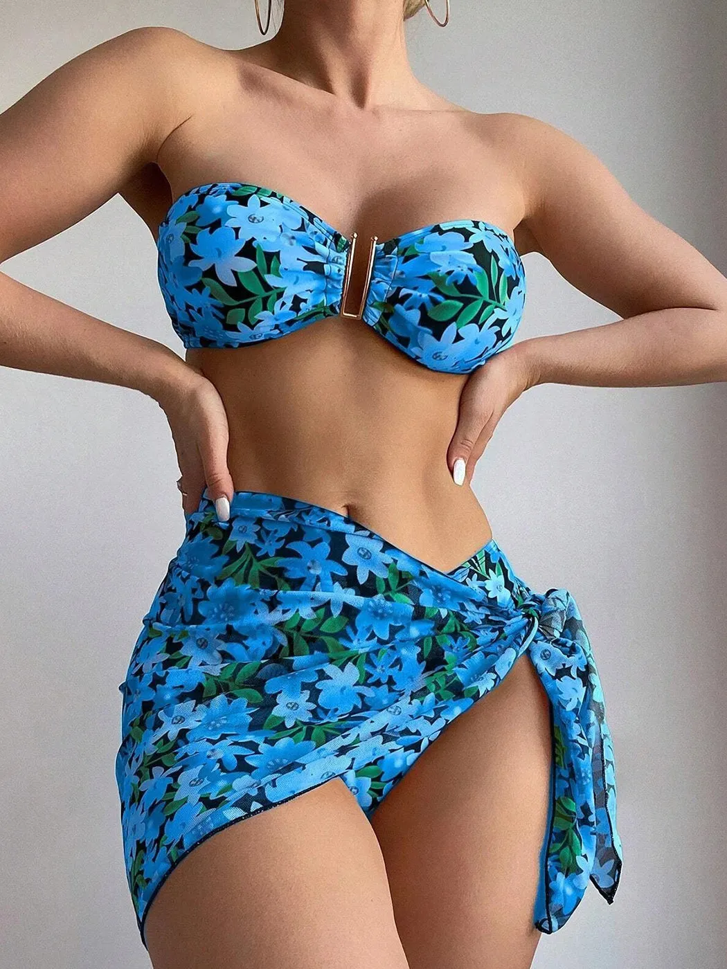 Metal U-shaped Bikini Trio