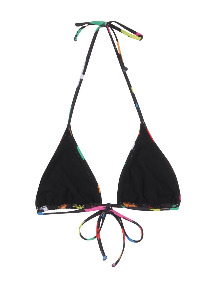 Moschino Graphic Printed Bikini Top