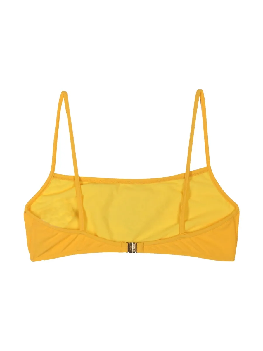 Moschino Logo Printed Bikini Top