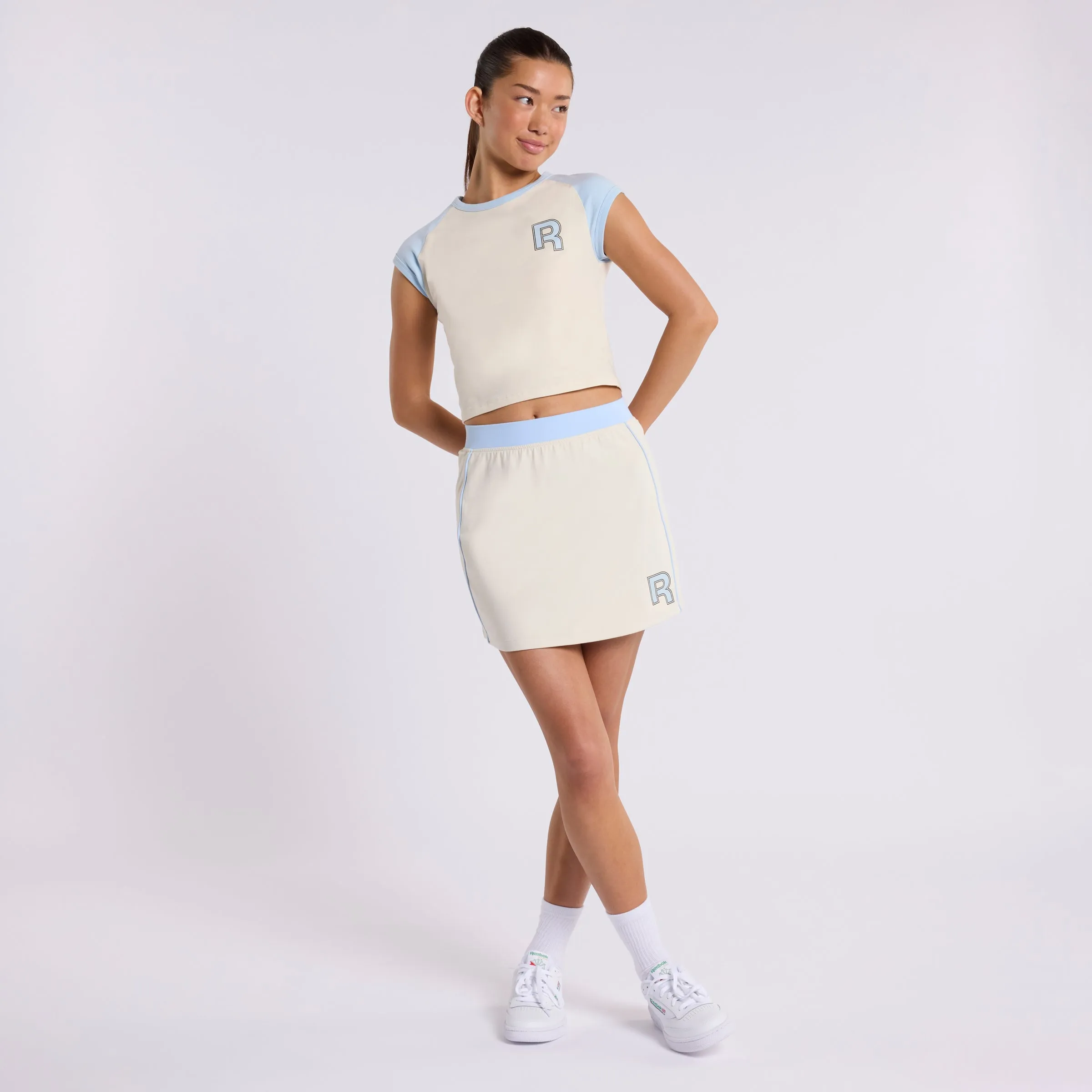 Ov Mini Skirt Alabaster/ Soft Blue