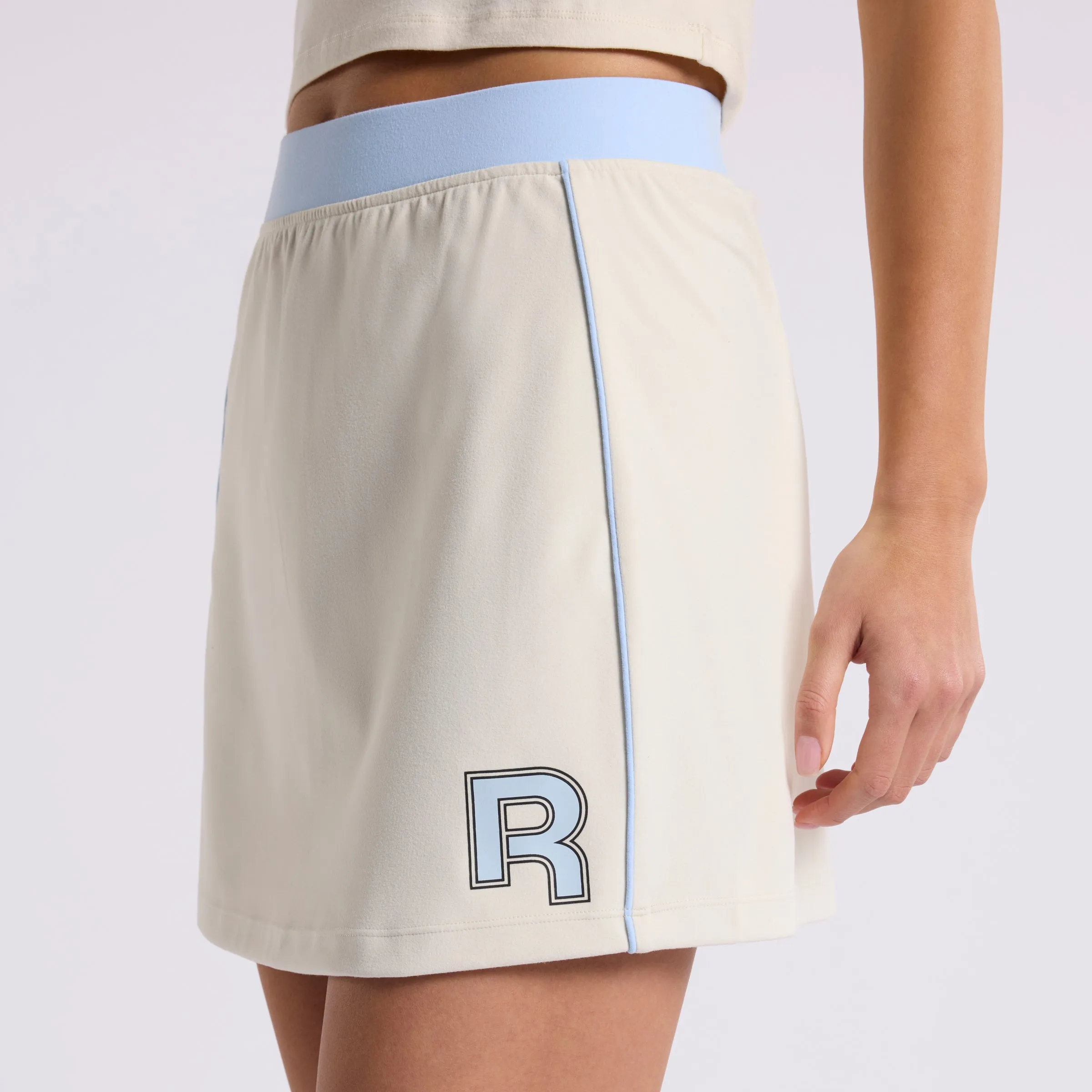 Ov Mini Skirt Alabaster/ Soft Blue