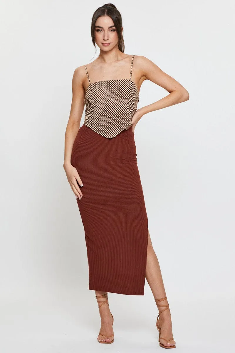 Print Halter Top Sleeveless Crop