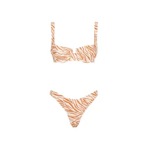 Reina Olga Brigitte Zebra Printed Bikini Set