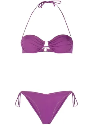 Reina Olga Penny Side Tied Bikini Set