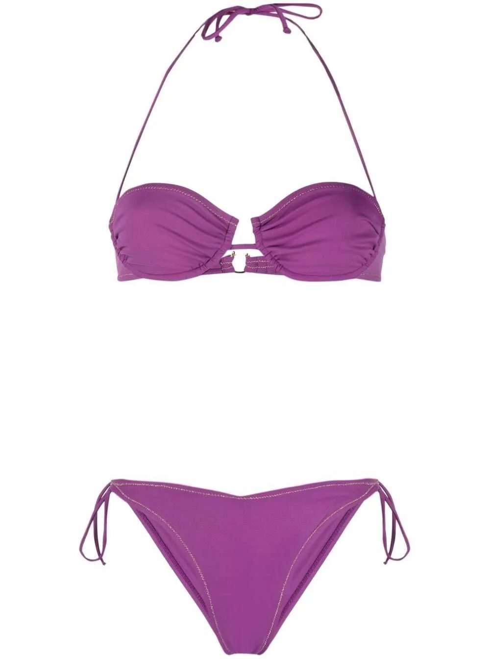 Reina Olga Penny Side Tied Bikini Set