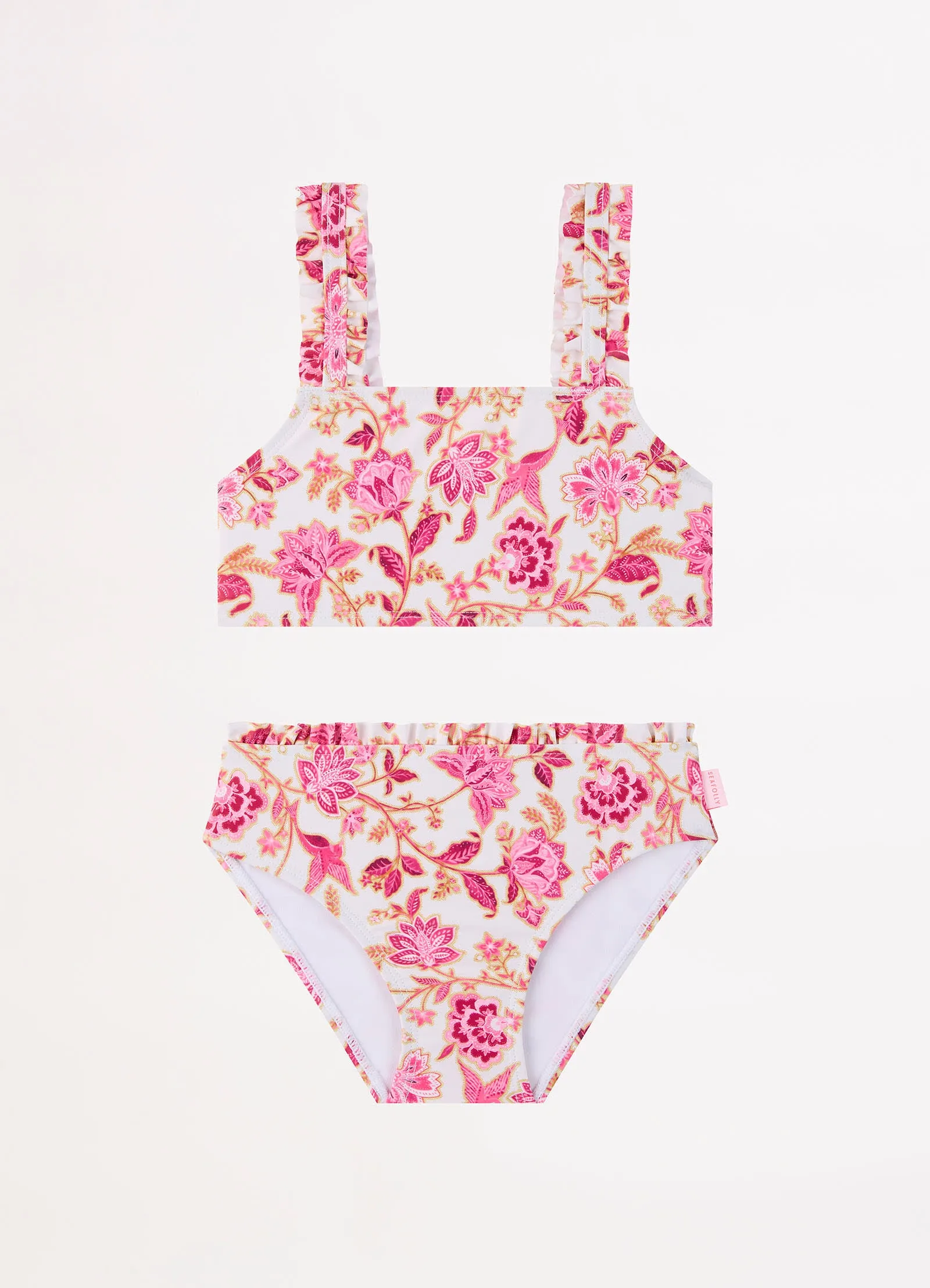 Silk Road Girls Mini Ruffle Bikini - Pink