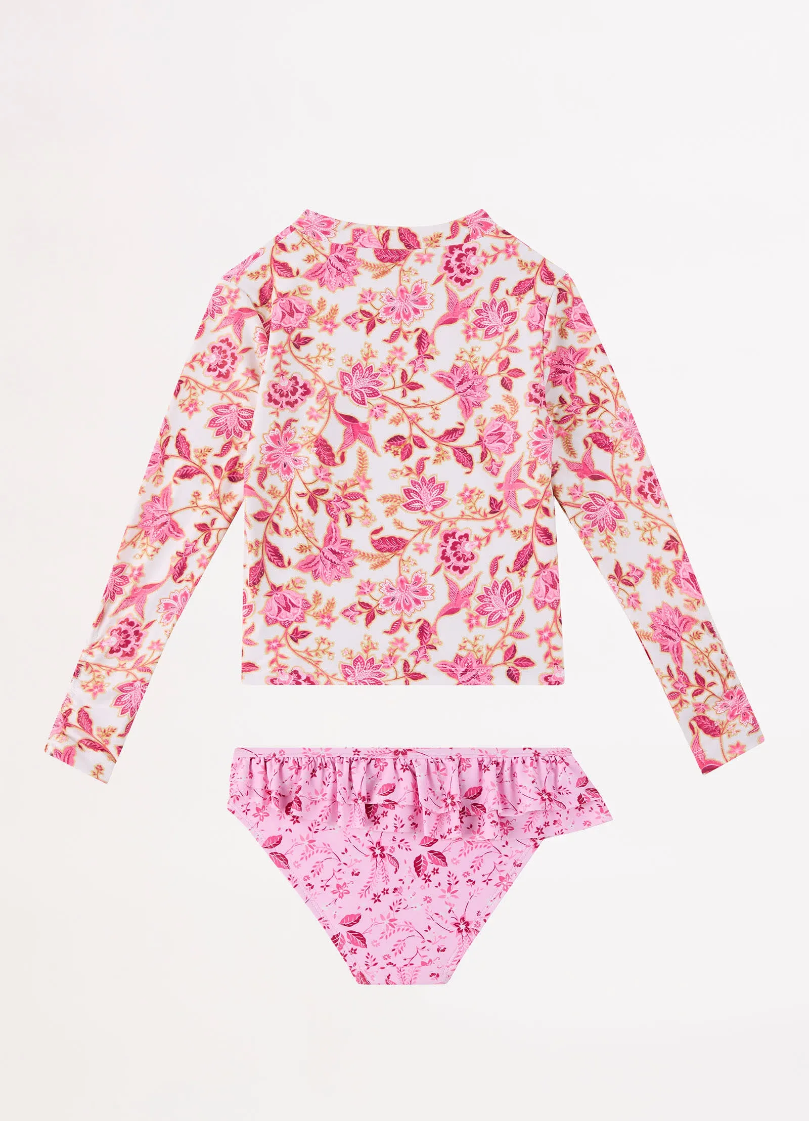 Silk Road Girls Ruffle Brief Surf Set - Spice