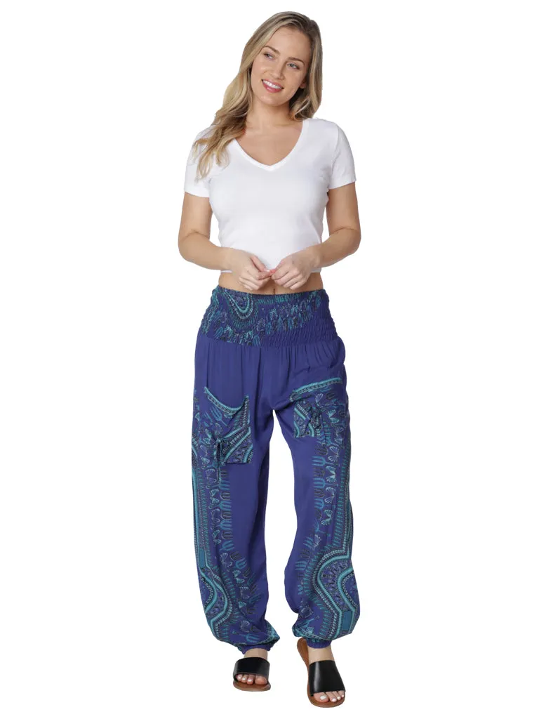 Smocked on top harem pant