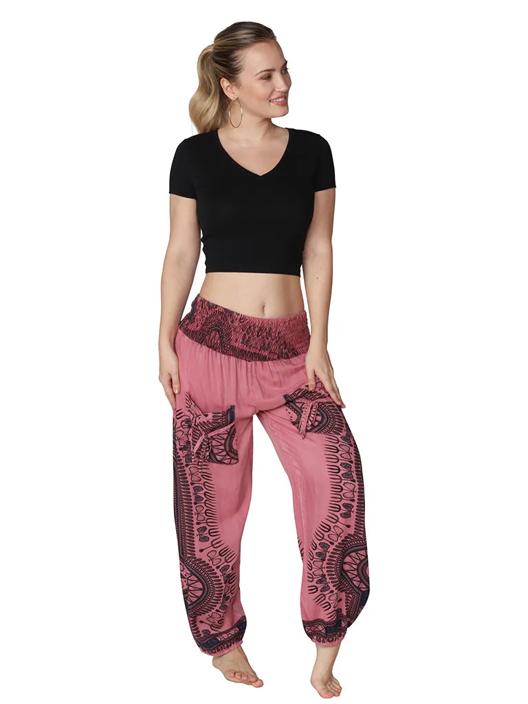 Smocked on top harem pant