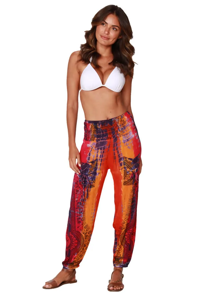 Smocked on top harem pant