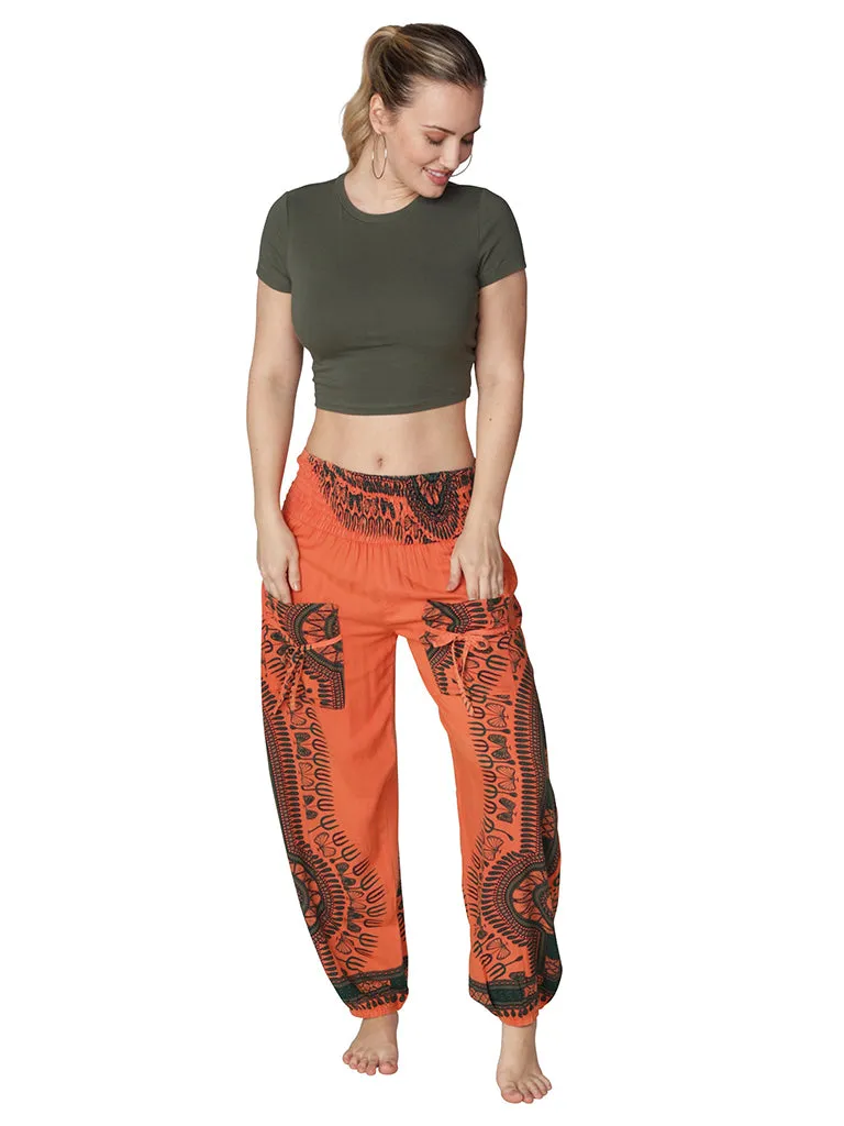 Smocked on top harem pant