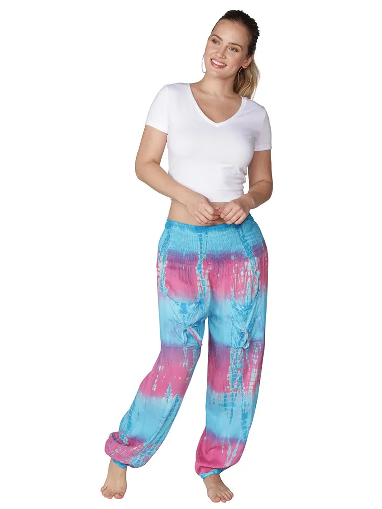 Smocked on top harem pant
