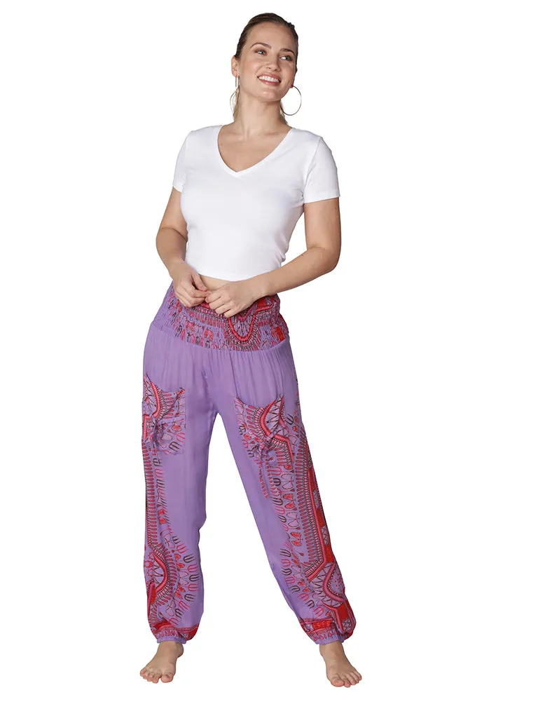 Smocked on top harem pant