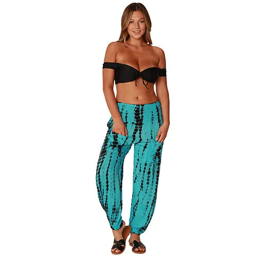 Smocked on top harem pant