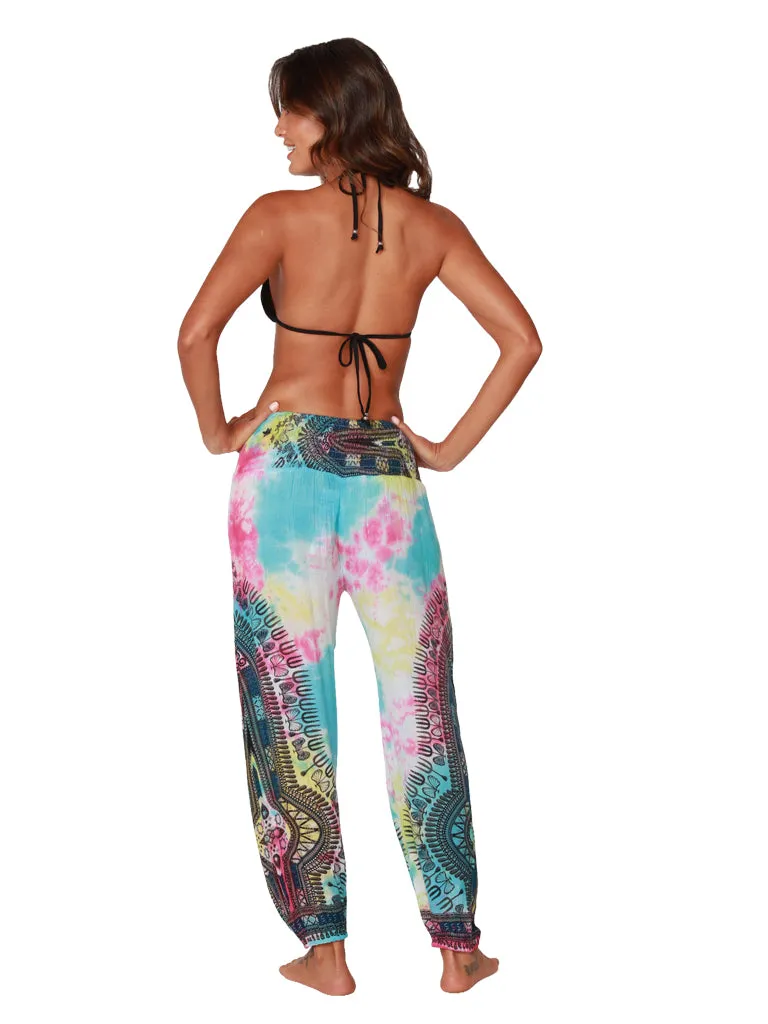 Smocked on top harem pant