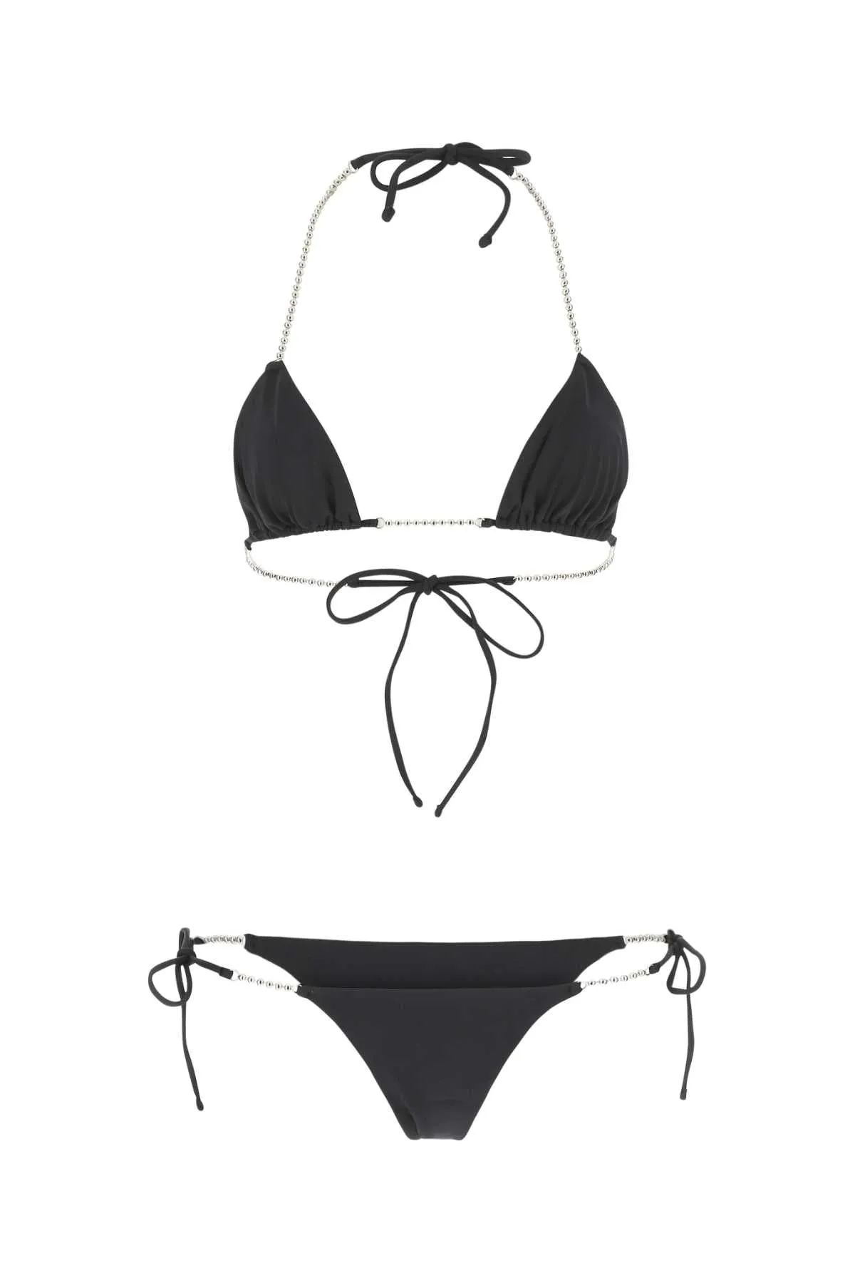 The Attico Chain-Detailed Triangle Bikini Set