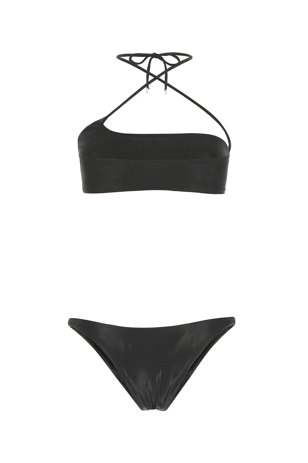 The Attico Halter-Neck Asymmetric Bikini Set