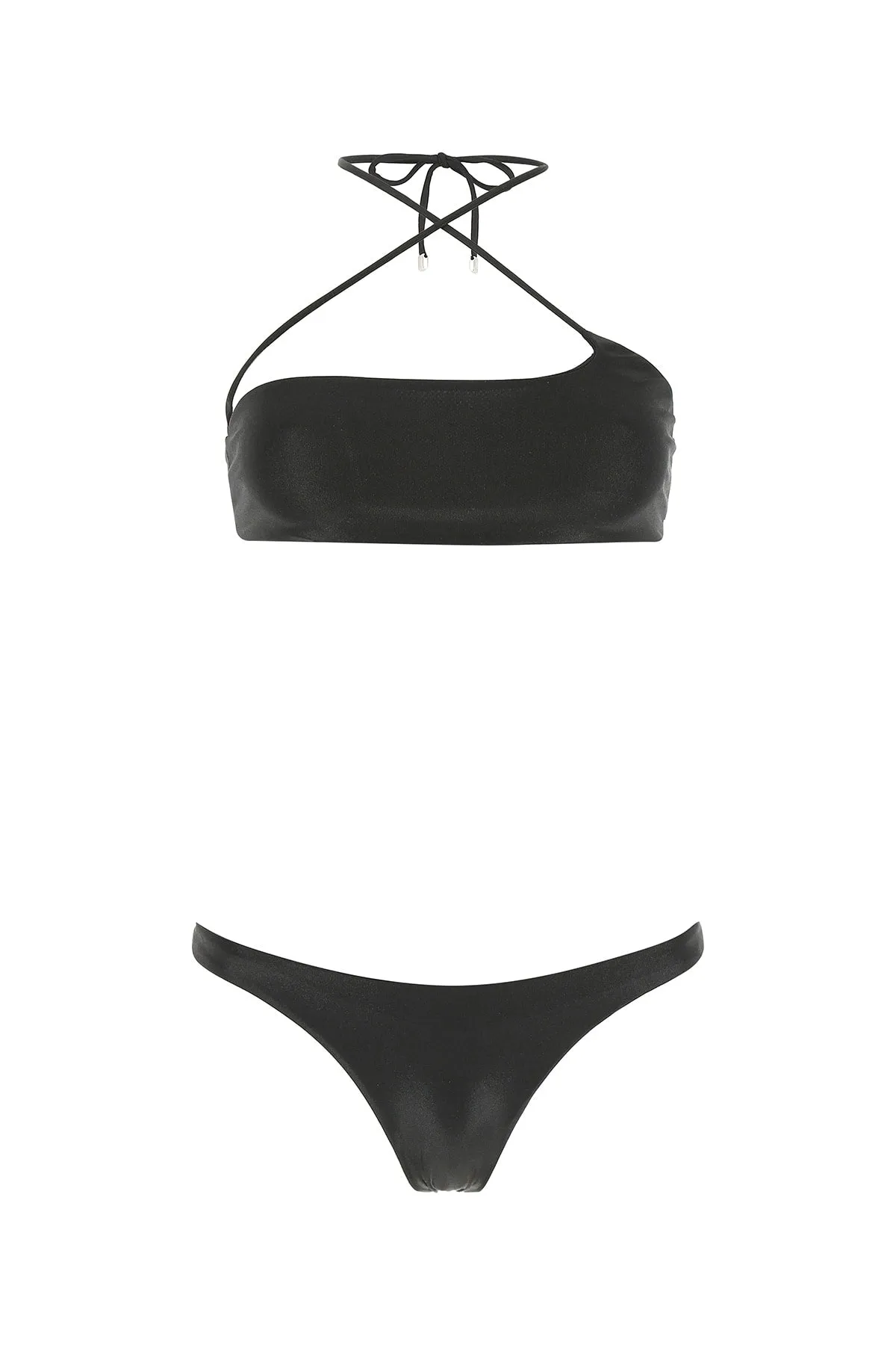 The Attico Halter-Neck Asymmetric Bikini Set