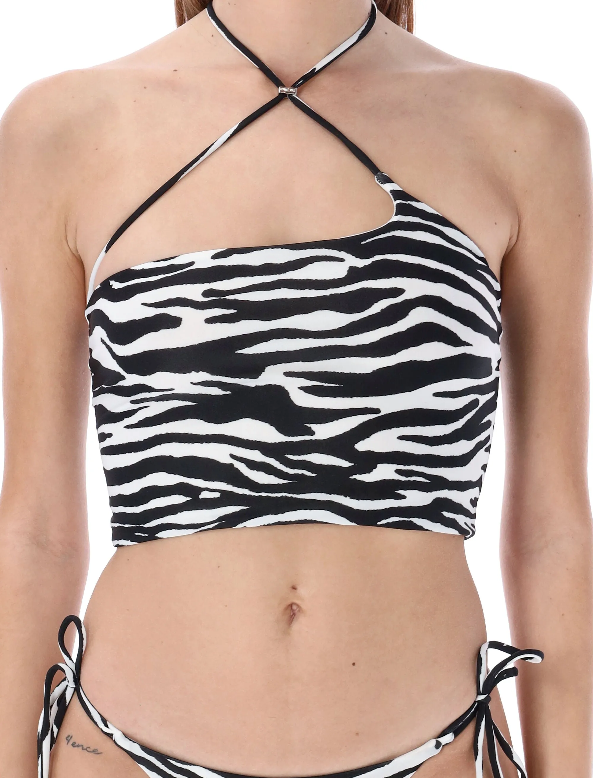 The Attico Zebra-Printed Bikini Set