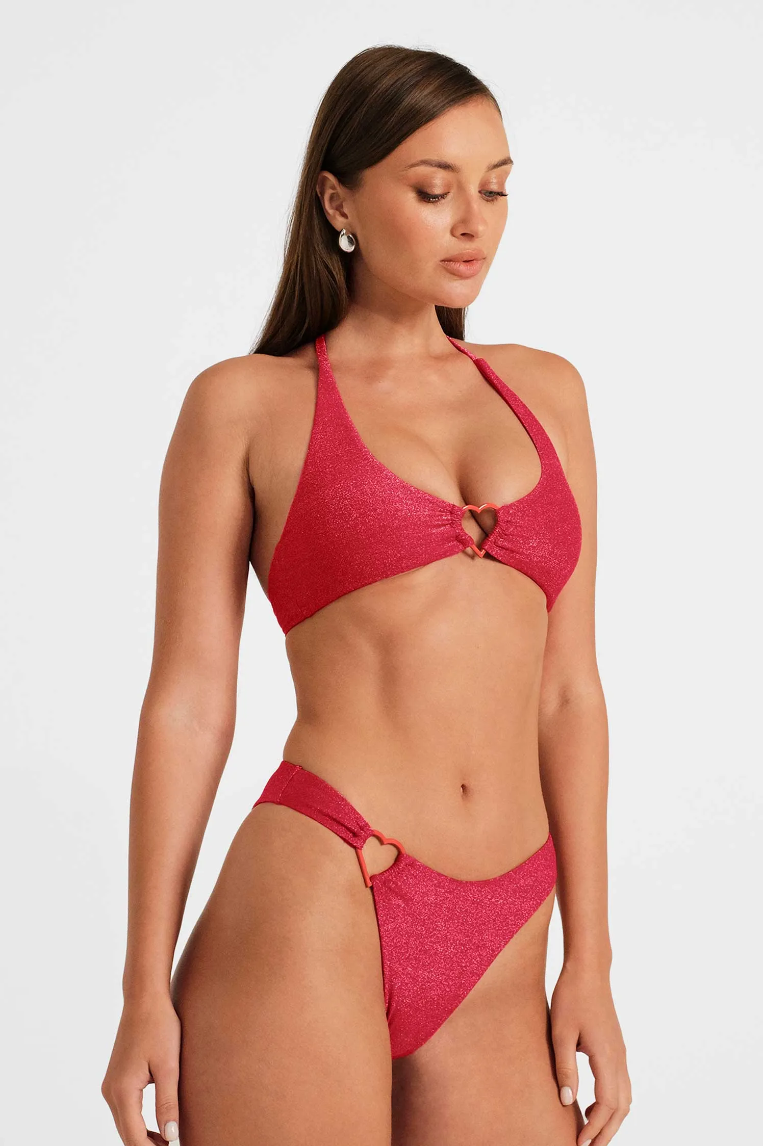 Thea Scoop Neck Top / Ruby Shimmer FINAL SALE