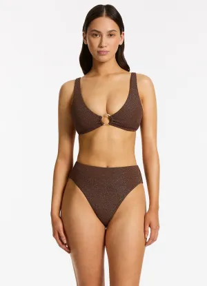 Tirari Nights Triangle Bikini Top - Chocolate