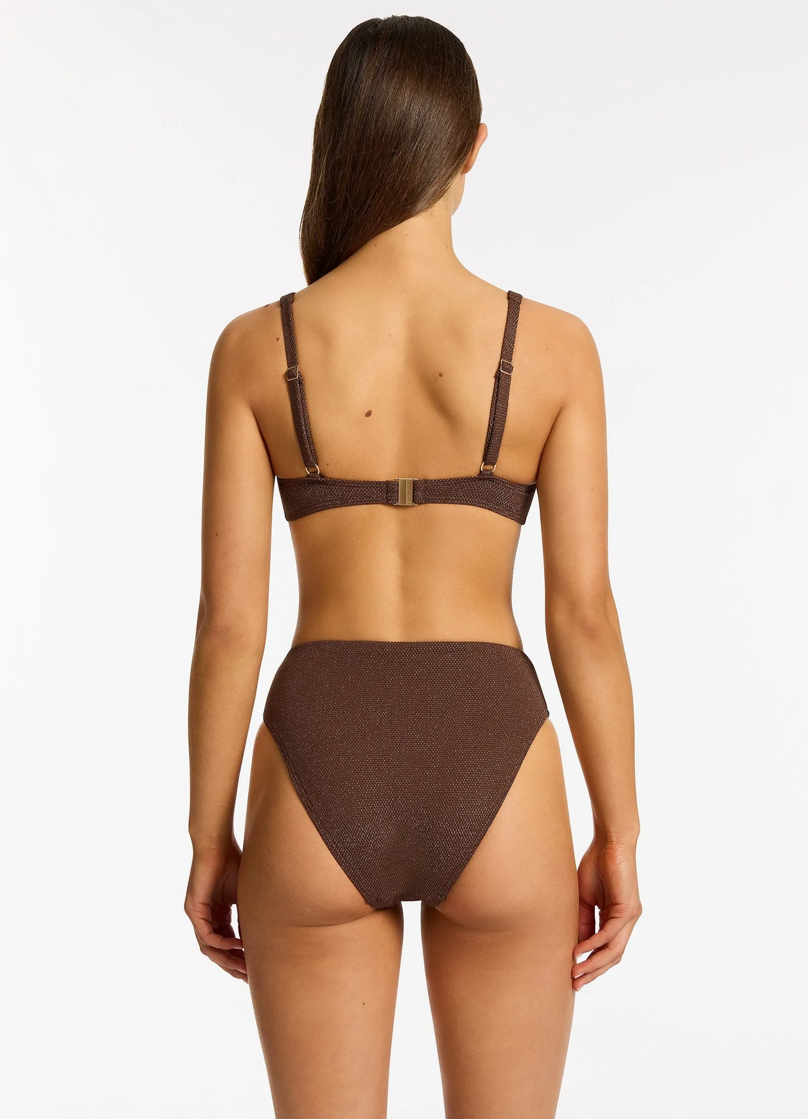 Tirari Nights Triangle Bikini Top - Chocolate