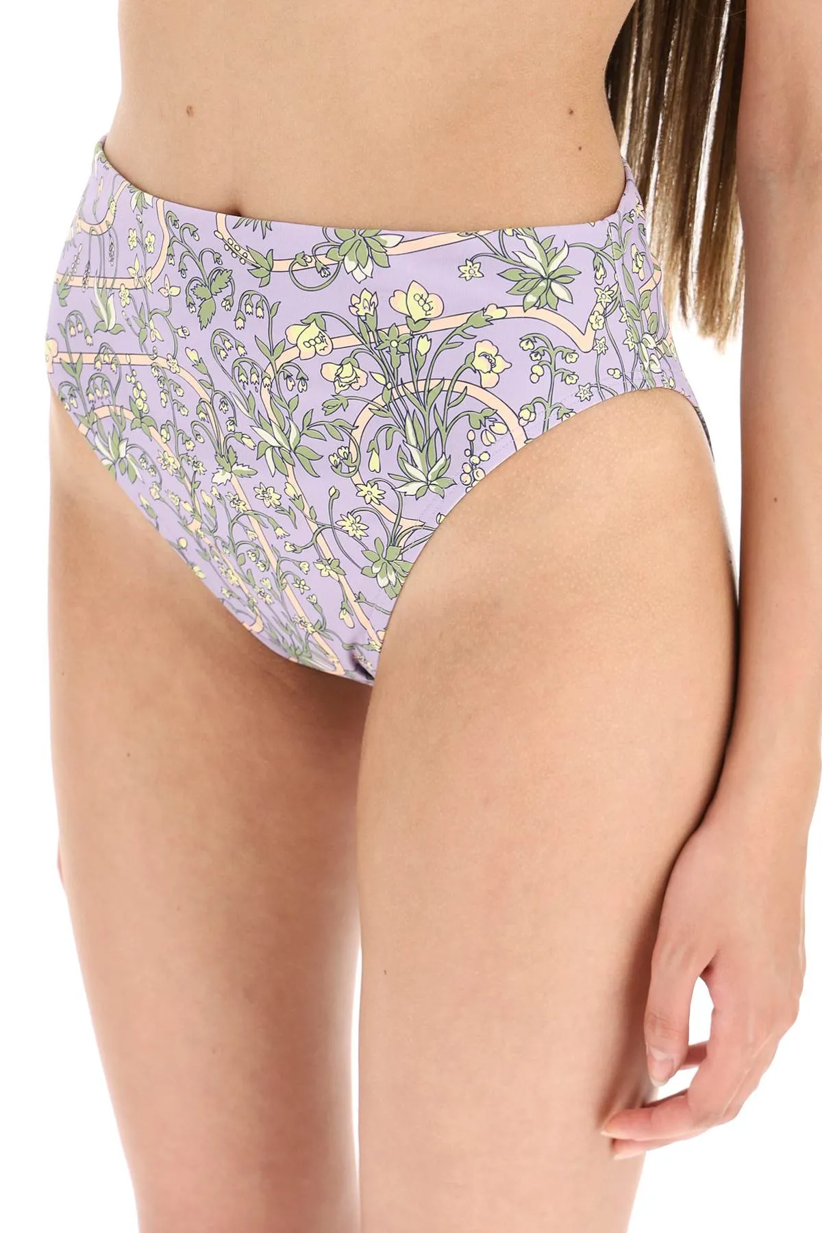 Tory Burch Floral Printed High Waisted Bikini Bottom