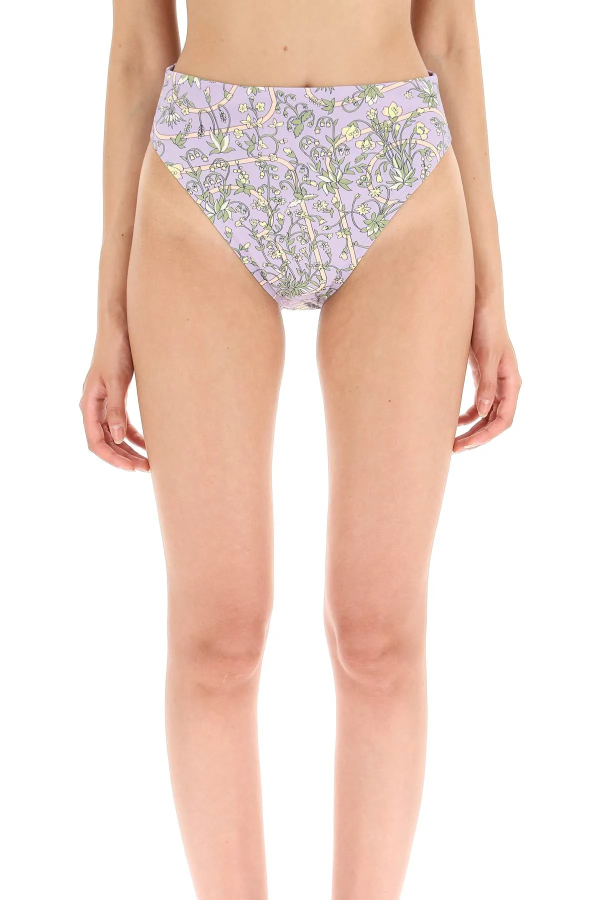 Tory Burch Floral Printed High Waisted Bikini Bottom