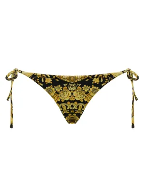 Versace Graphic Print Side-Tied Bikini Bottoms