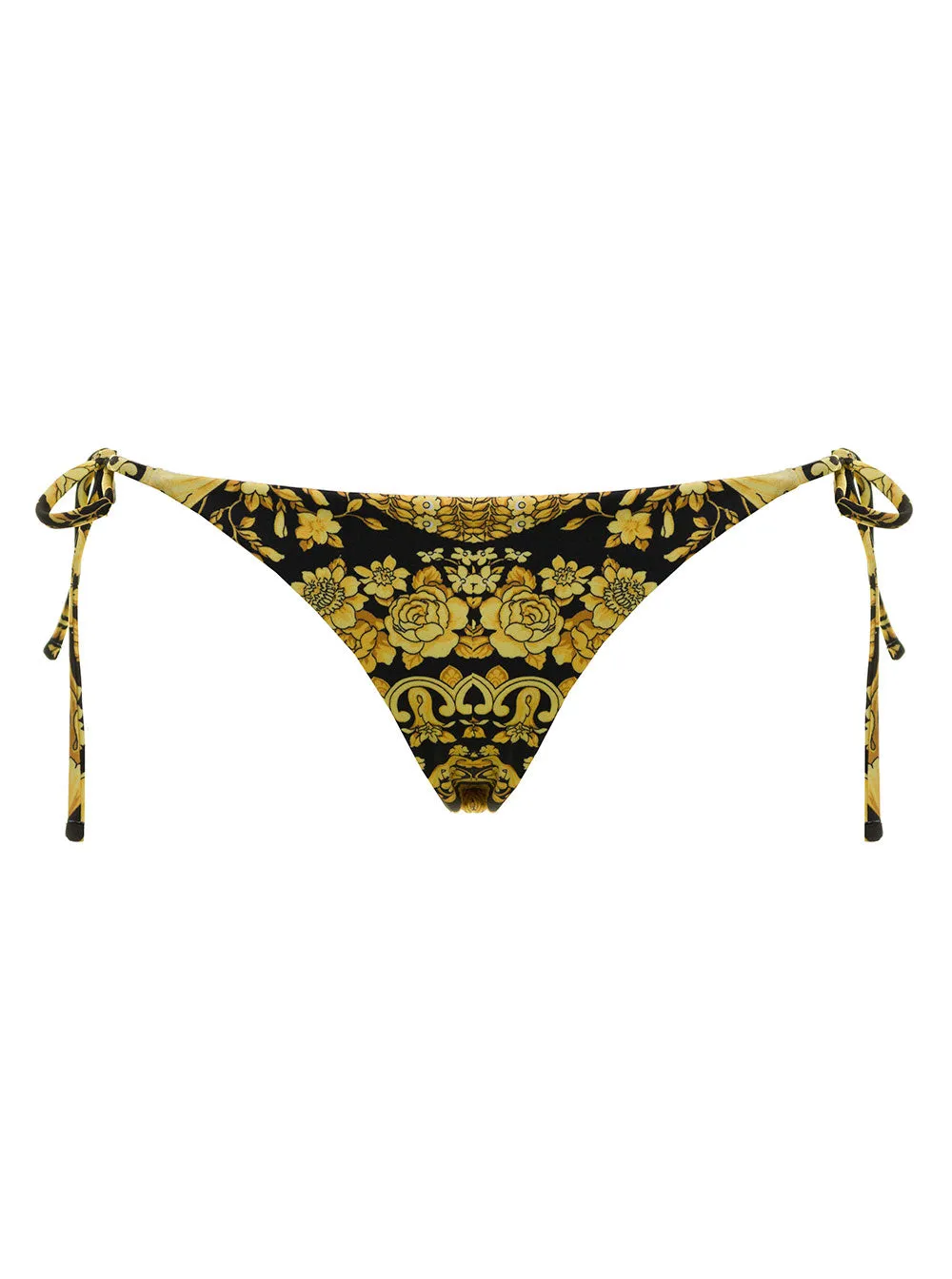 Versace Graphic Print Side-Tied Bikini Bottoms