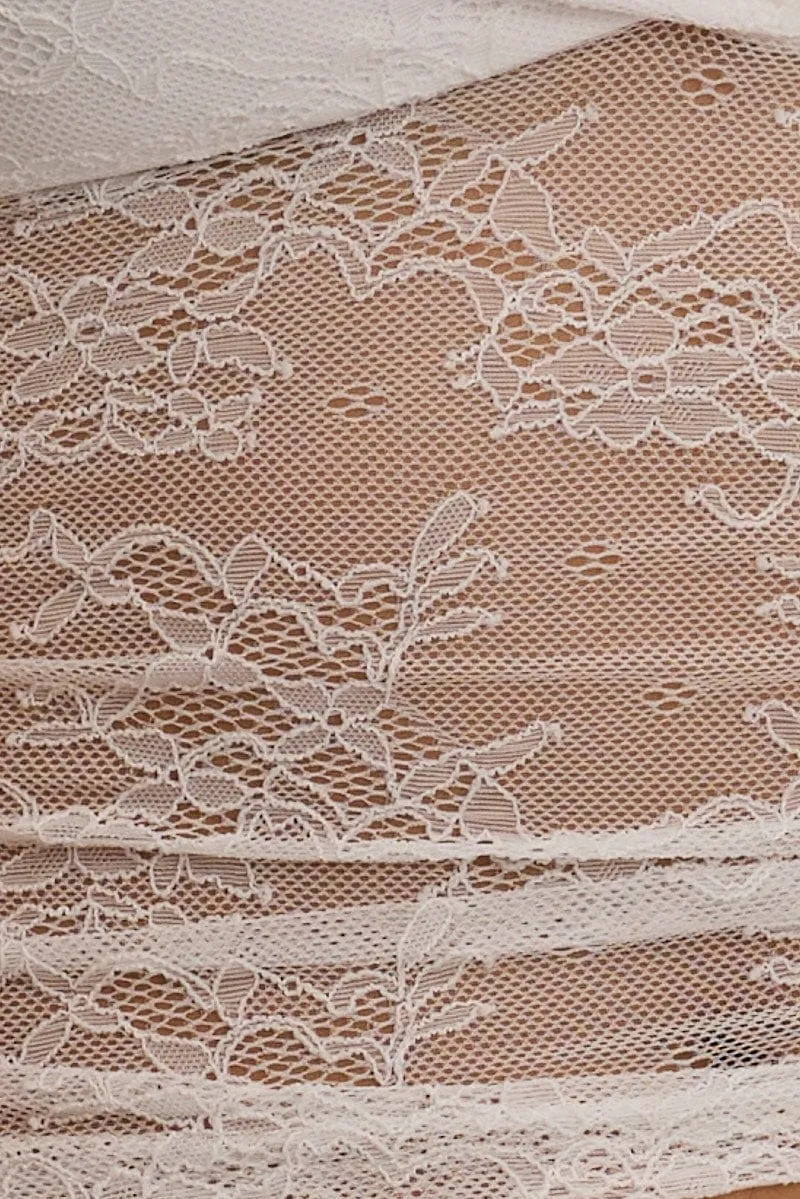 White Halter Neck Top Lace