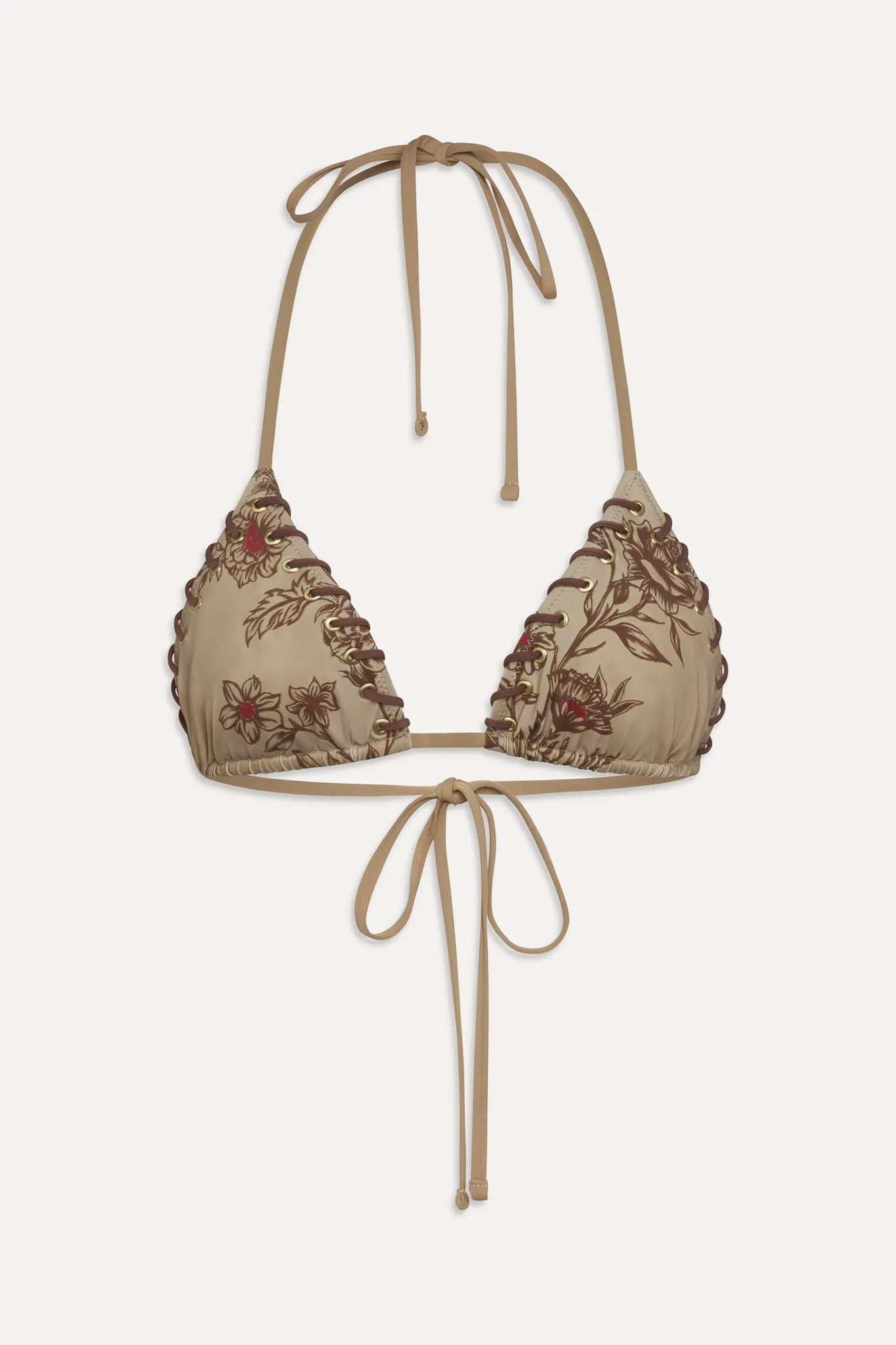 x BELLA HADID Nick Triangle Bikini Top - Desert Rose