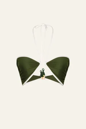 Yacumama Bikini Top in Military